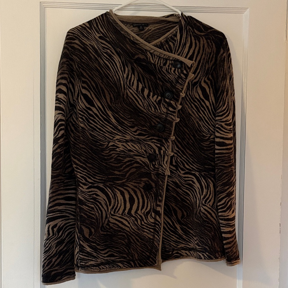 Lafayette 148 New York Zebra Print Sweater